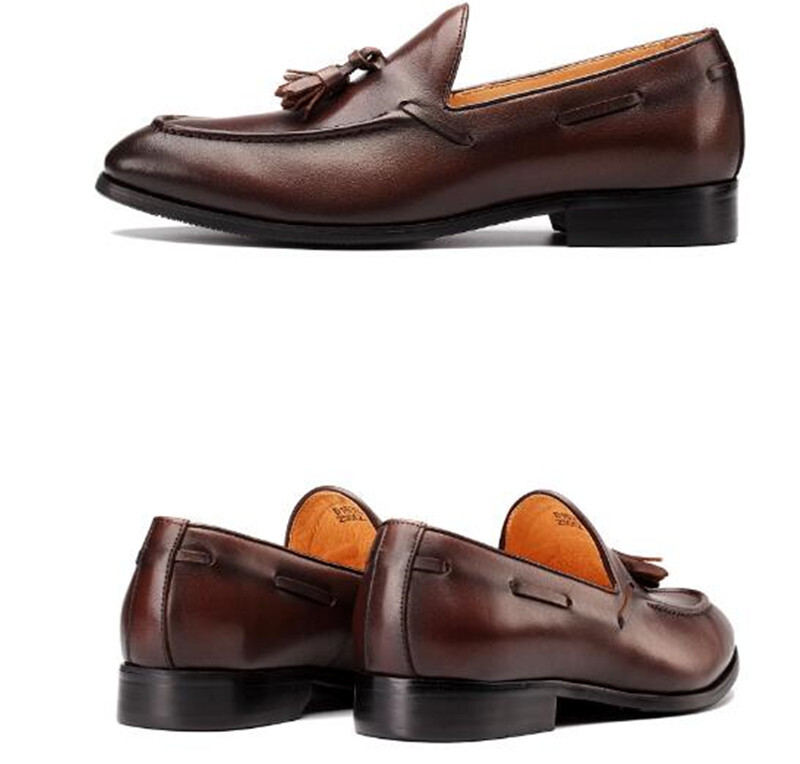 SAOLA Mocassino uomo vera pelle casual festa matrimonio slip on Oxford nappa scarpe eleganti