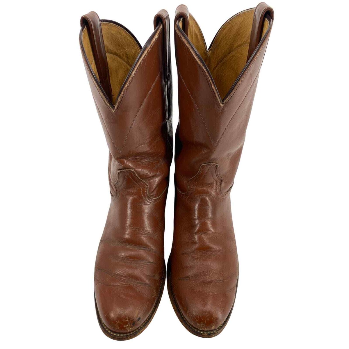 ABILENE Vintage Men\'s Size 10.5 M Slip On Tan Wheat Leather Cowboy Western Boots 2104 Men main image 2