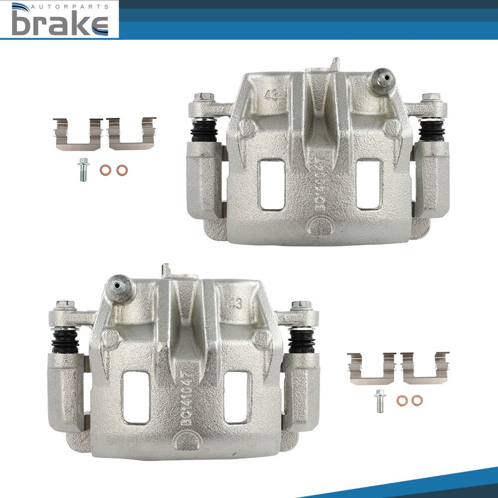 2Pcs Front Brake Calipers with Brackets Fit 2001-2006 Hyundai Santa Fe