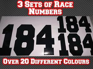 3 Sets 6/" 150mm Motocross Custom Race Numbers Vinyl Stickers Decals MX Bike N28