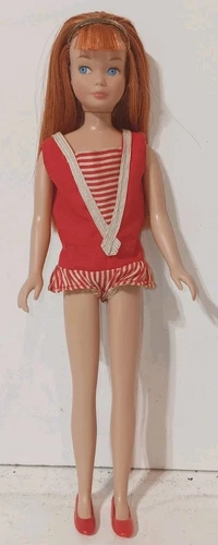 Beautiful Red Hair Skipper Doll w/outfit - Straight Leg 1963 Mattel Barbie