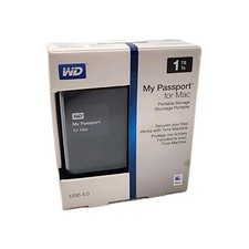 WD 1TB Nero My Passport per Mac Disco rigido esterno portatile USB 3.0 SCATOLA APERTA