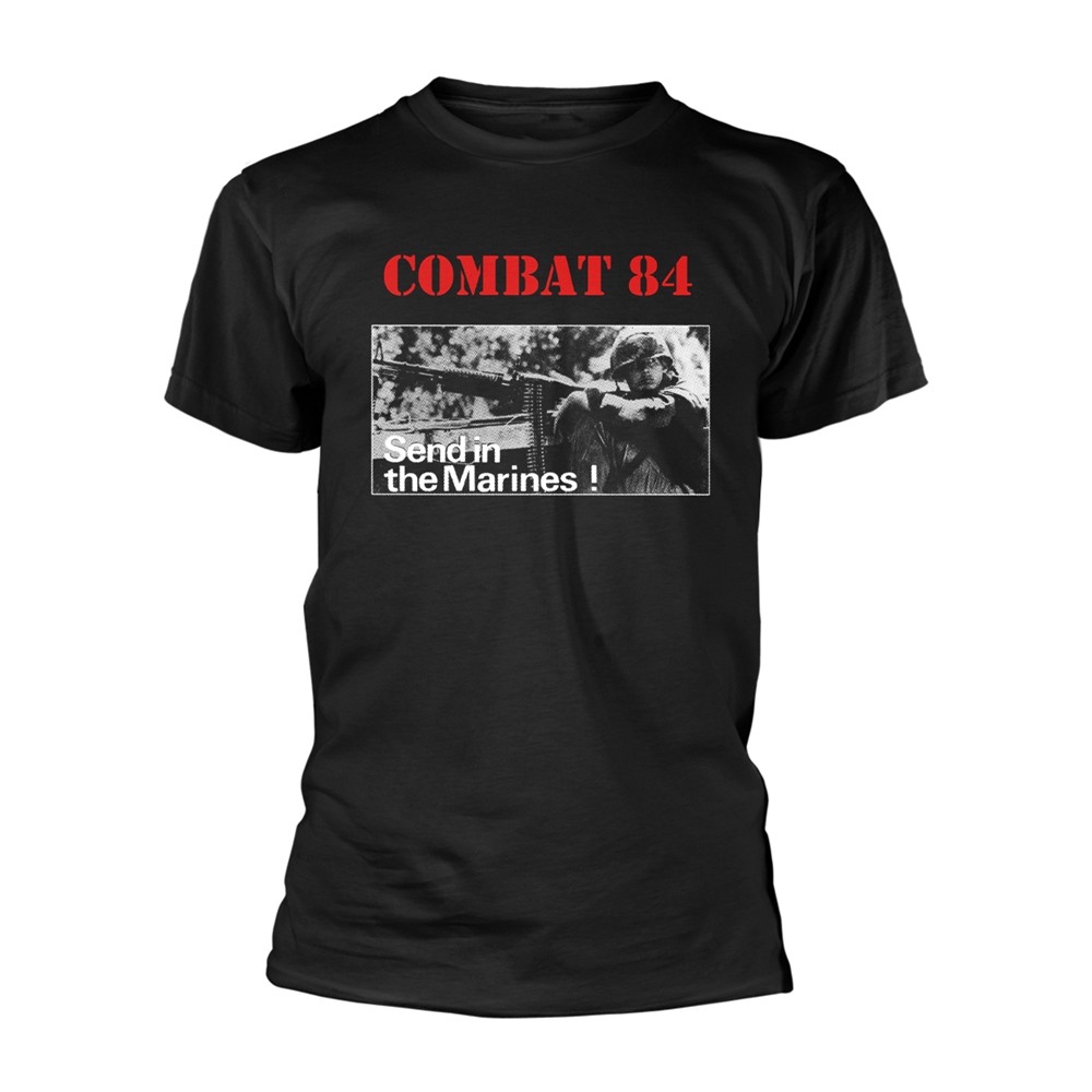 COMBAT 84 - SEND IN THE MARINES! BLACK T-Shirt X-Large