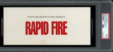 RAPID FIRE / 1992 Advance Screening Movie Ticket, Brandon Lee cult film, PSA 4