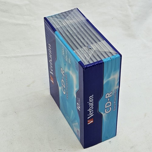 Verbatim 52x 80 Minute 700Mo CD-R - Pack de 10 disques dans étuis à bijoux fins - Scellé - Photo 6/7