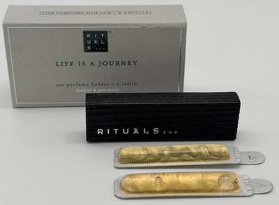 RITUALS SPORT Set Autoparfum Leather & Patchouli  2 x 3 g + Halter Neu & OVP