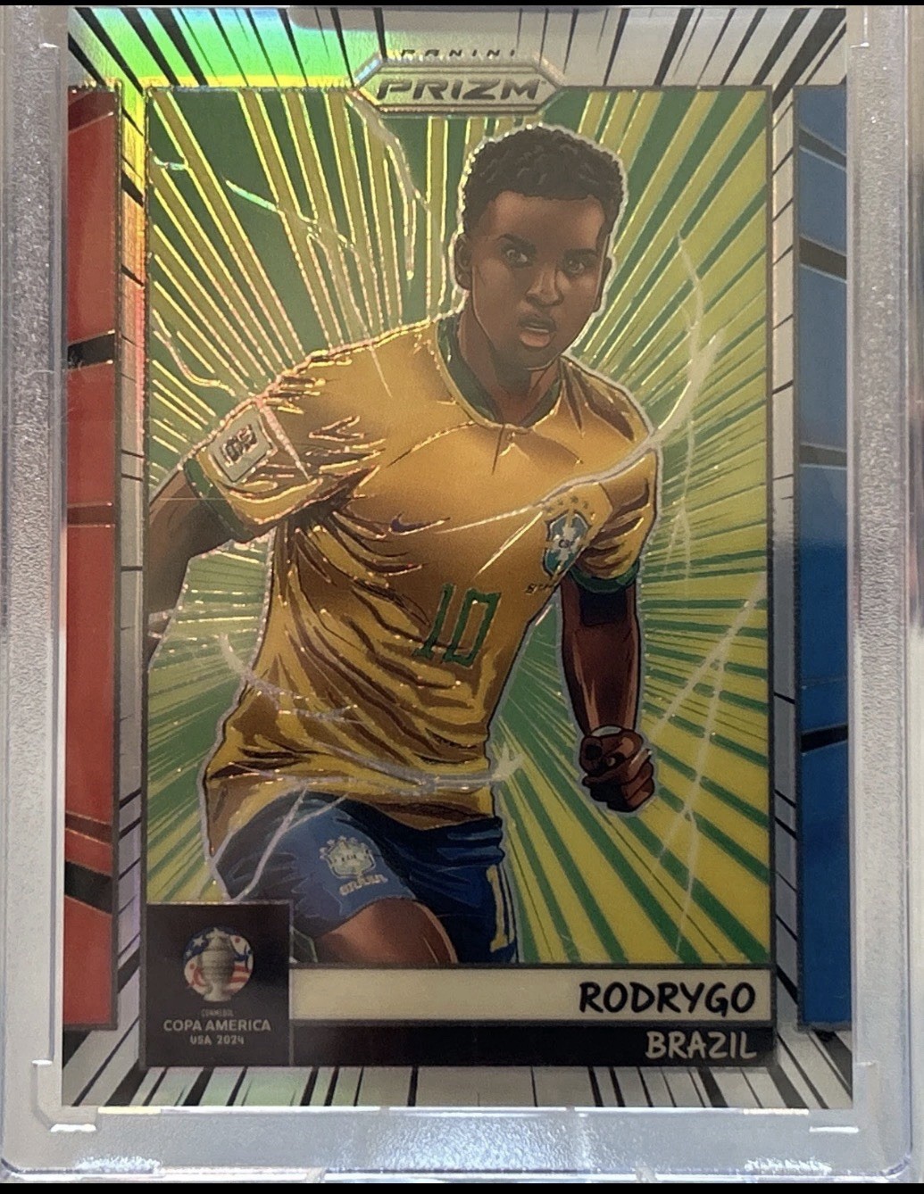 2024 Panini Prizm - CONMEBOL Copa America - Manga - Rodrygo - Brazil SSP