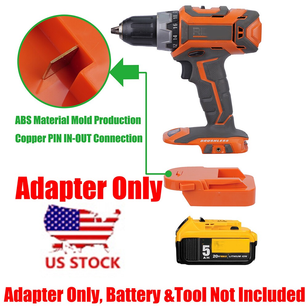 Battery Adapter Converter for Black Decker 20V Li-ion to for Dewalt 18V