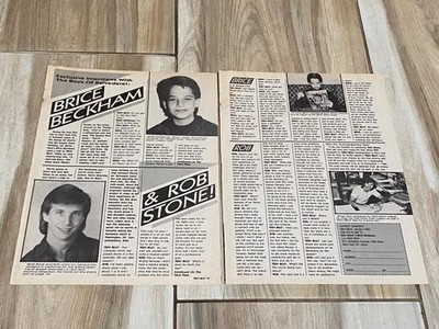 Brice Beckham Rob Stone teen magazine pinup clipping Teen Idols Teen Beat