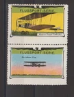 German Poster Stamp Flugsport Serie Pair
