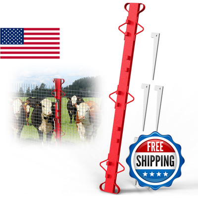 Sdsnte Woven Wire Fence Stretcher Bar - 4.4Ft Includes 5 Wedges Heavy-Duty Wire