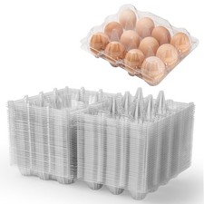 60 Pack Plastic Egg Cartons Cheap Bulk12 Count Clear Empty Egg Cartons for Fr...