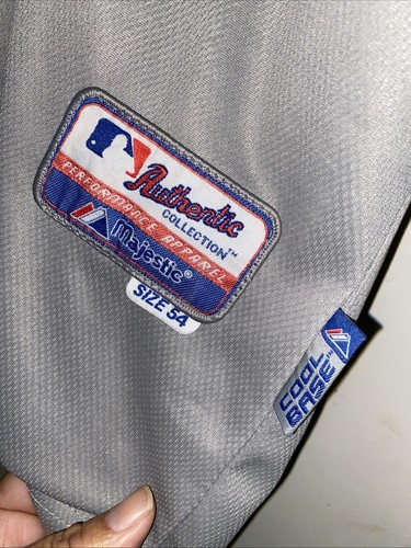 Camiseta Brian Wilson Gris MLB Majestic Cool Base Stadium Cosida Talla 54 2006 Dugout - Imagen 4 de 8