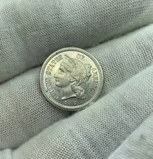 1883 Proof Three Cent Nickel Piece 3CN (Scarce PR Strike) Raw Original Gem A310