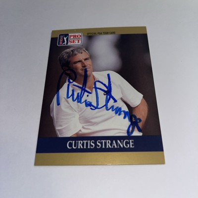 Curtis Strange Signed 1990 Pro Set Card