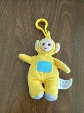 Vintage 1999 Burger King Teletubbies Laa-Laa Keychain Plush Toy Backpack Clip