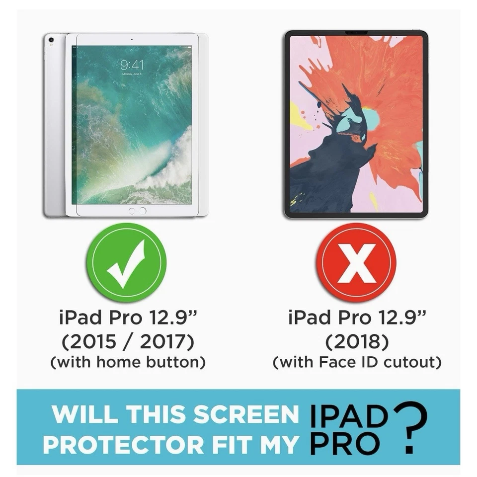 Tech Armor Ballistic Glass Screen Protector Apple iPad Pro 2017 12.9" N.I.B. - Image 2 of 4