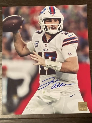 Josh Allen Autographed “BILLS” Signed 8x10 Photo,  COA .