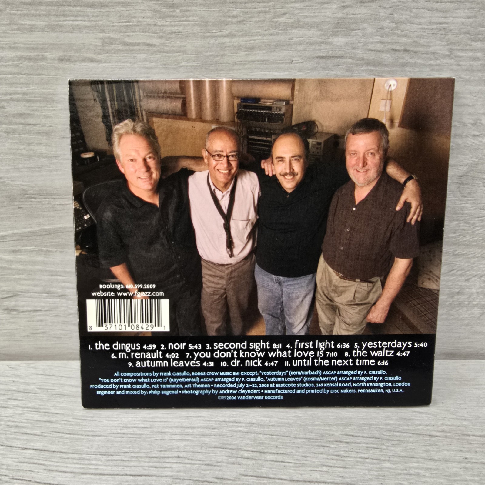Frank Glasullo / Art Themen Quartet- Until the Next Time CD Jazz 2006 Digipak