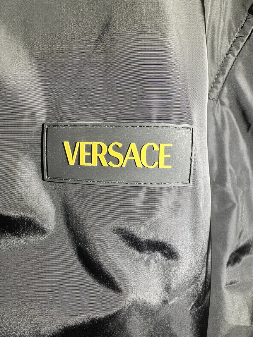 NWT Versace Reversible Baroque Medusa Bomber Jacket Black Gold Authentic $2050 - product detail image 5