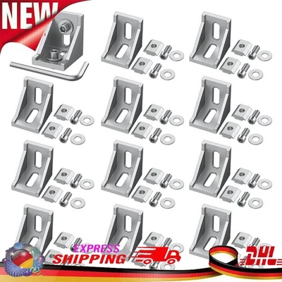 MARKENLOS 10-80x Eckwinkel 20x20/30x30/40x40 Winkel Nut-6/8 Aluprofil Winkelverbinder Kit