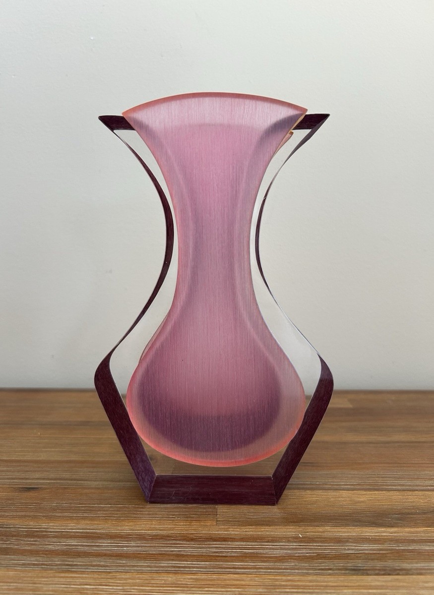 Vintage Cec LePage Abstract Lucite Vase Sculpture New York Artist