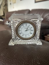 Beautiful Cut Glass Waterford Crystal Mantelpiece Clock Excellent Condition