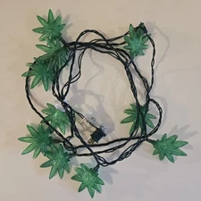 Decor Weed Leaf Battery LED Fairy String Wire Lights Indoor Bedroom Home 135 In