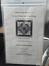 Marti Mitchell Framed Duck & Ducklings 12" Finished BLOCK of the MONTH 4 BOM 