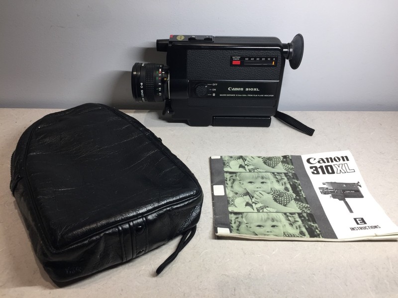 Canon 310XL Super8 Movie Camera Zoom 8.5-25.5mm w/ Lens Cap, Case & Manual!