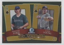 2022 Bowman Draft Blackjack Gold Refractor 25/50 Cole Young Walter Ford 0xz8