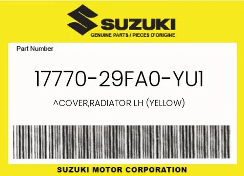 COVER, RADIATOR, LH (YELLOW) *{MODEL K7}*