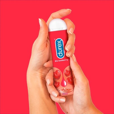 Durex Strawberry Flavoured Intimate Lube Lubricant 50ml Gel for Men & Women