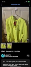 Hi Viz 2xl Hoodie Sweat Shirt