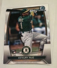 Topps 2023 Bowman Chrome Esteury Ruiz Rookie #46 Oakland Athletics