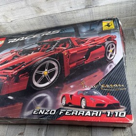 LEGO Racers Enzo Ferrari 1:10 8653 Complete Set Ferrari No Stickers W/Box & Manu