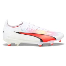 Botines de fútbol PUMA Ultra Ultimate tierra firme tierra artificial para mujer blancos