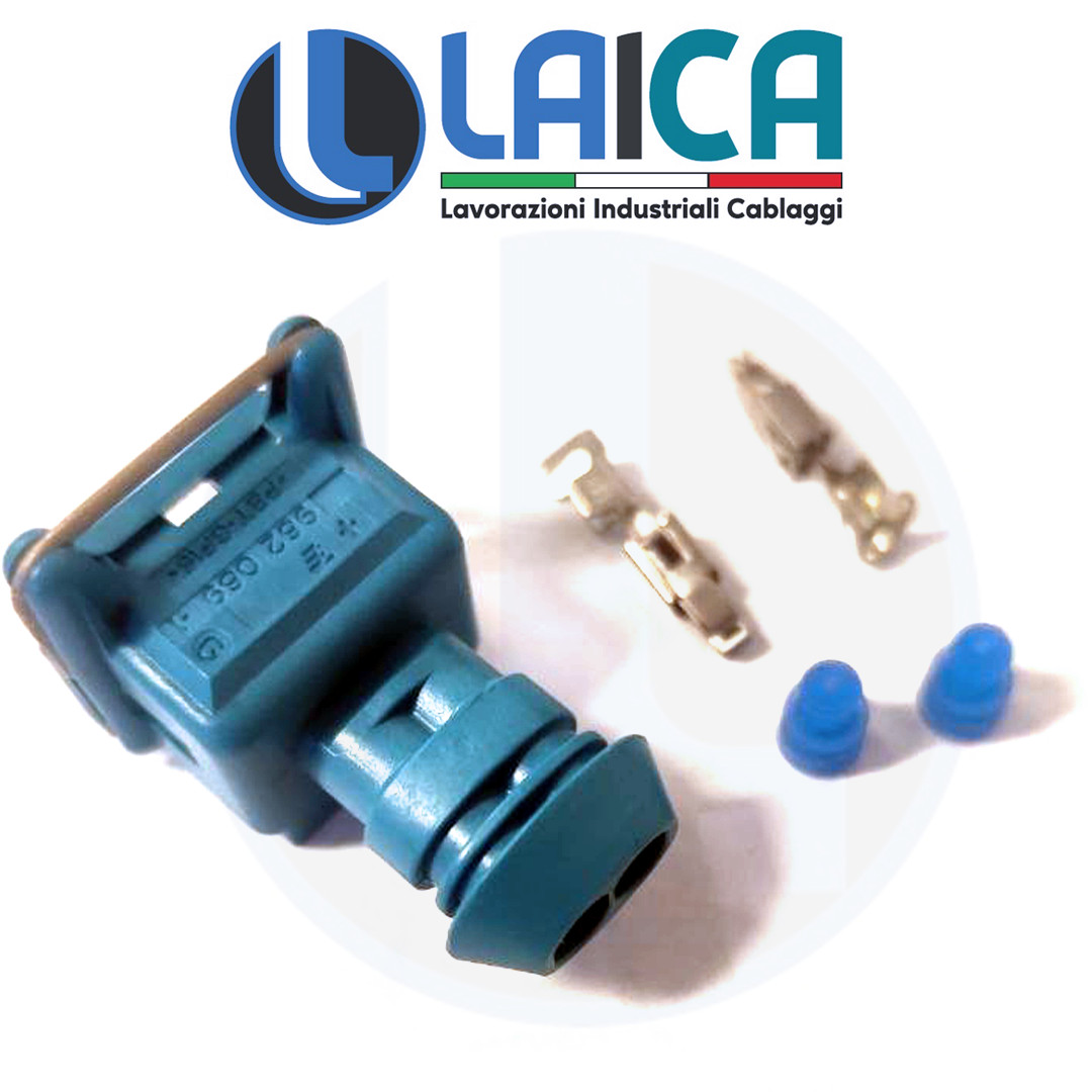 Conector 2 Poli Vía JPT AMP 963040-1 Estanco Inyector Auto Moto Náutica