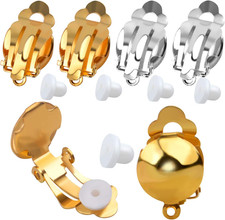 20 Pieces Clip on Earring Converter Non-Pierced Earrings Components with Loop an