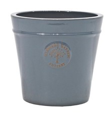 Stone Blue Heritage Conical Garden Ceramic Planter Plant Flower Pot Frost Proof 