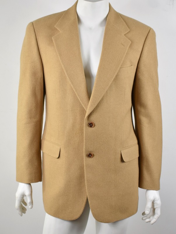 Vintage ALBERT NIPON 100% Camel Hair 2-Button Sport Coat Blazer 42L