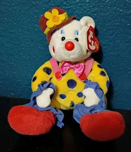 Vintage 2004 TY Beanie Babies Juggles the Clown Bear Plush With Tag