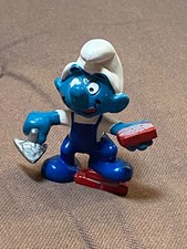 Figurine du Schtroumpf maçon 20148, salopette bleue, Schleich, smurf, schlumpf
