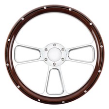 Universal Racing Muscle Style Steering Wheel With Horn Button For Racing Rally