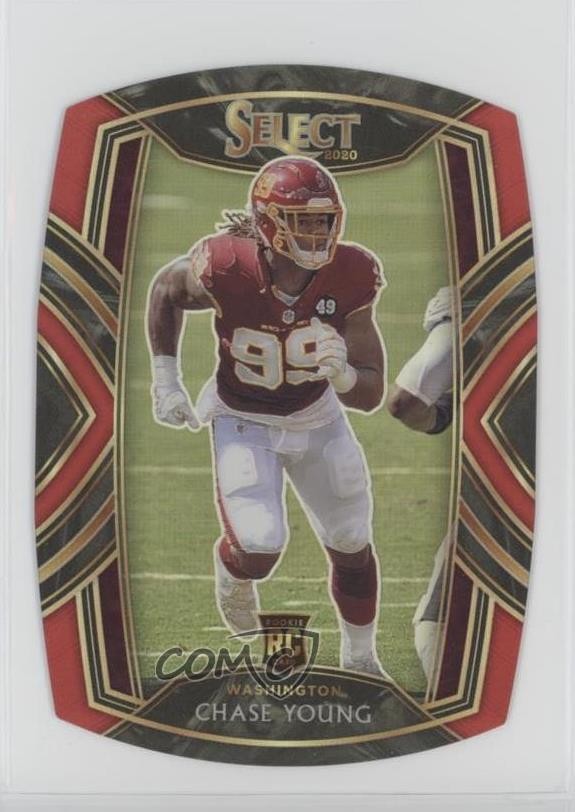 2020 Panini Select Club Level Red Prizm Die-Cut Chase Young #264 2a9