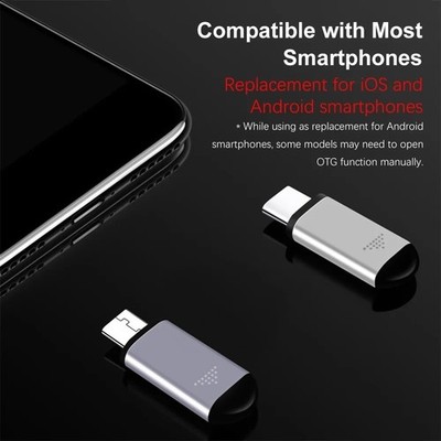 Portable OTG Smart Phone IR Infrared Remote Control Adapter For Android iOS APP 