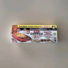 Copper Red 5 Minute Chef Electric Meal Omelet Maker Infused Ceramic Cooker