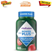 Power Plus Men’s Multivitamin Gummies, 100% DV or More of 10 Nutrients, 90 Count