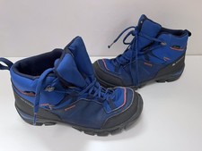 QUECHUA (MH 120) Boys Waterproof Walking / Hiking Boots, Navy Blue, UK Size 4