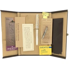 NEW IN BOX 1996 SHEAFFER GRAND CONNAISSEUR STERLING SILVER FOUNTAIN PEN
